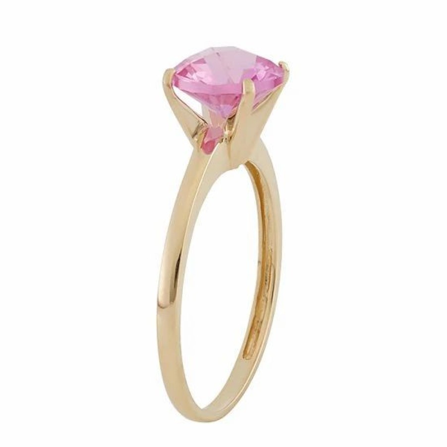 * Designs By Gioelli Lab-Created Pink Sapphire 10K Gold Ring | Jewelry