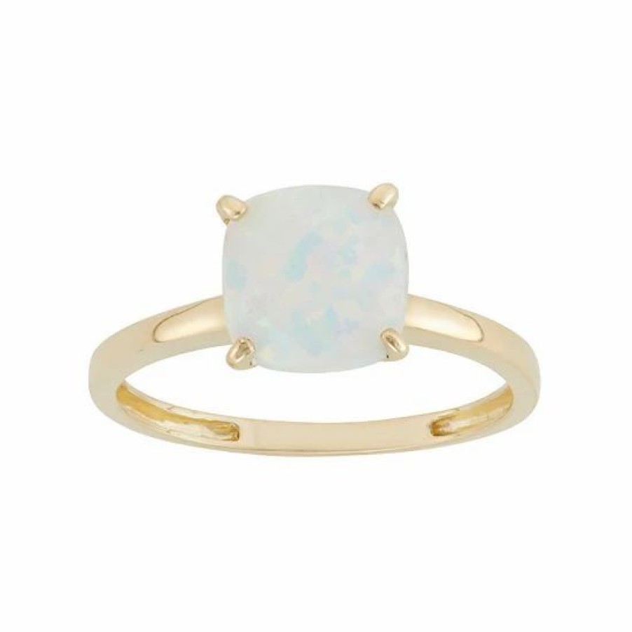 * Designs By Gioelli Lab-Created Opal 10K Gold Ring | Jewelry