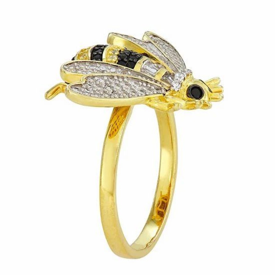 * Designs By Gioelli Sterling Silver Lab-Created White Sapphire Bee Ring | Jewelry