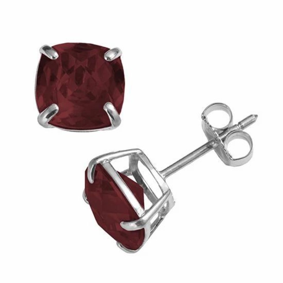 * Designs By Gioelli Sterling Silver Garnet Stud Earrings | Jewelry