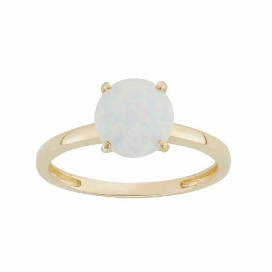 * Designs By Gioelli Lab-Created Opal 10K Gold Ring | Jewelry