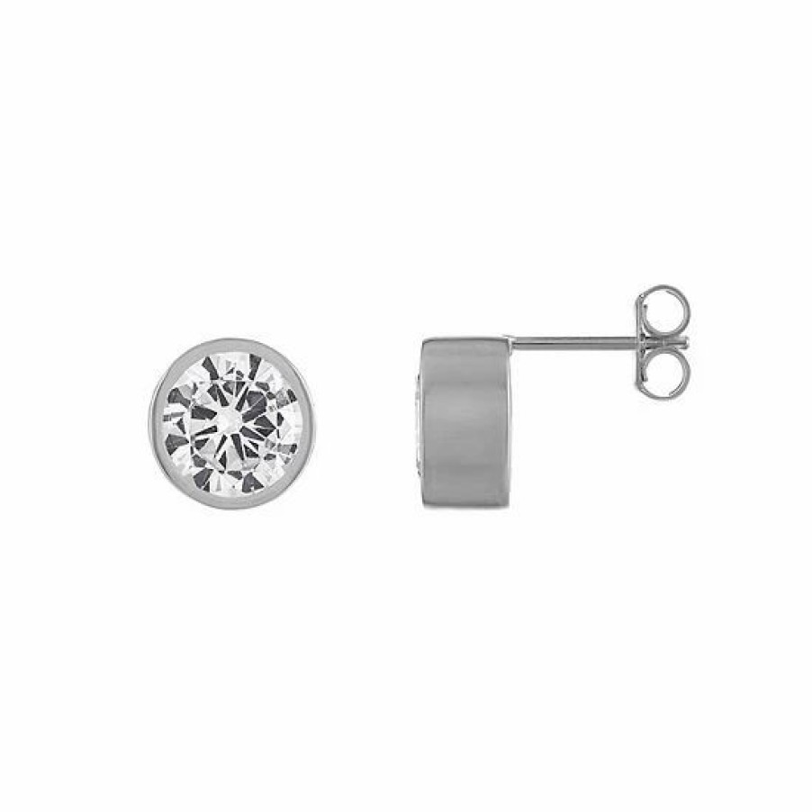 * Designs By Gioelli Men'S Cubic Zirconia Bezel Stud Earrings | Jewelry