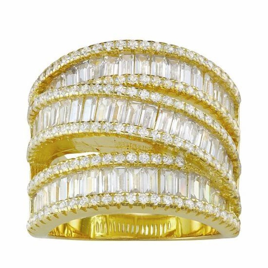 * Designs By Gioelli Cubic Zirconia Triple Row Wrap-Around Ring | Jewelry