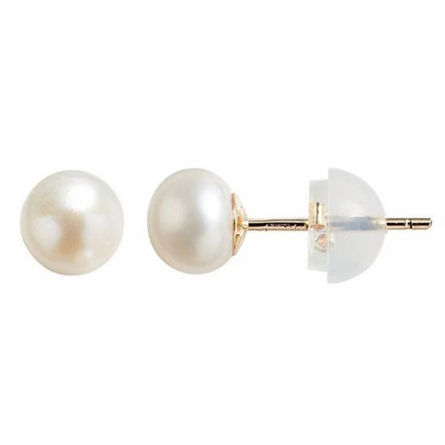 * Designs By Gioelli 14K Gold Freshwater Cultured Pearl Stud Earrings | Jewelry