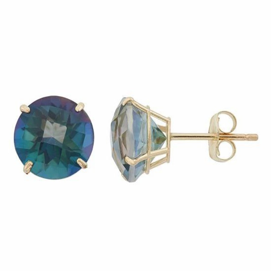 * Designs By Gioelli Mystic Topaz 10K Gold Stud Earrings | Jewelry