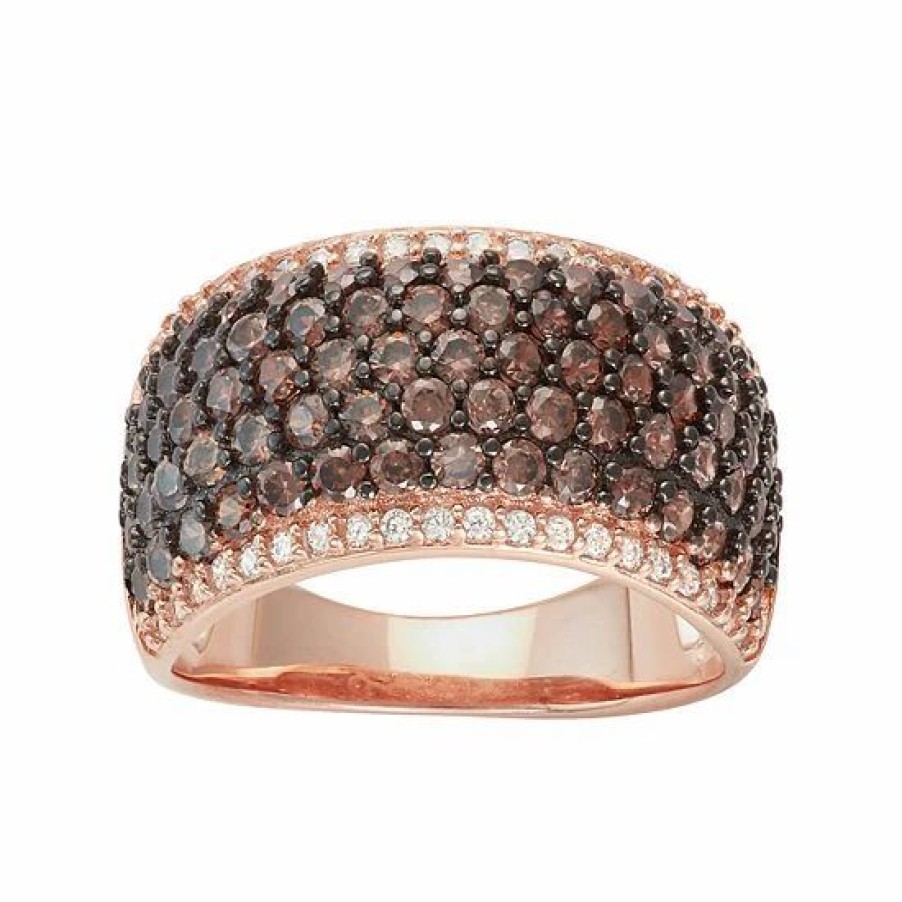 * Designs By Gioelli Sterling Silver Mocha Cubic Zirconia Pave Ring | Jewelry