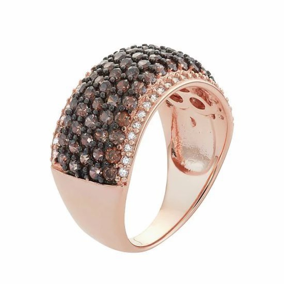 * Designs By Gioelli Sterling Silver Mocha Cubic Zirconia Pave Ring | Jewelry