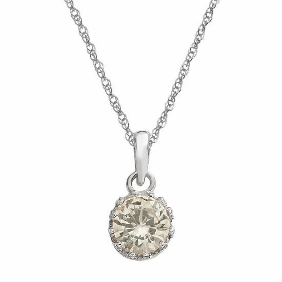 * Designs By Gioelli Sterling Silver Lab-Created White Sapphire Pendant | Jewelry