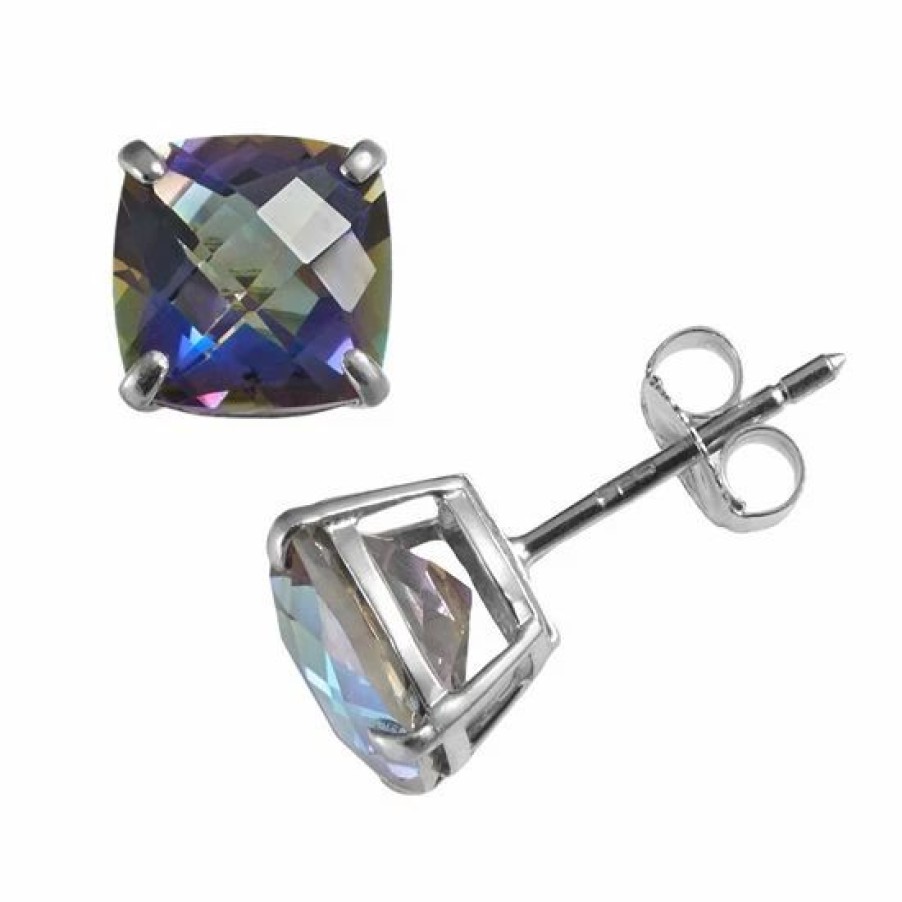 * Designs By Gioelli Sterling Silver Rainbow Blue Quartz Stud Earrings | Jewelry